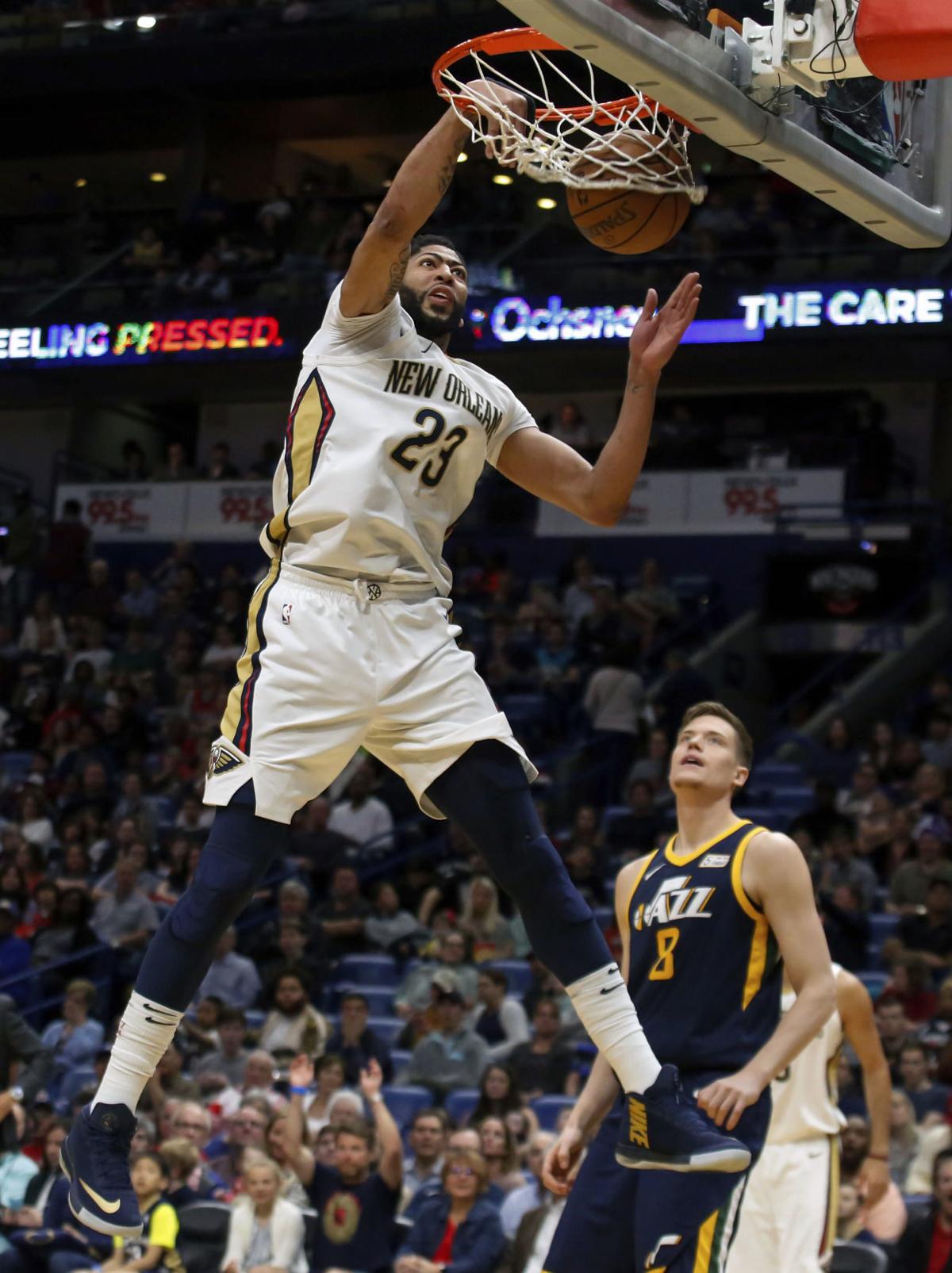 Anthony Davis 10 Block Triple Double Spoiled By Surging Utah Jazz As New Orleans Pelicans Fall 116 99 Pelicans Nola Com