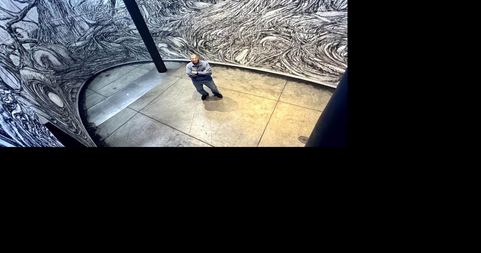 New Orleans artist’s gigantic drawings are a knockout at CAC. But one will be painted over.