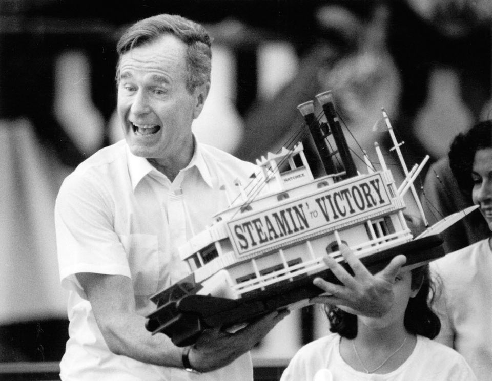 Look back at George H.W. Bush's many stops in New Orleans ...