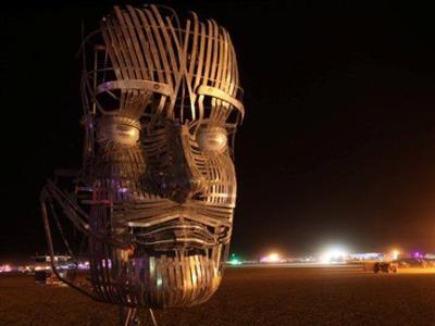 Did you play with artist Christian Ristow's giant face at Voodoo Fest ...