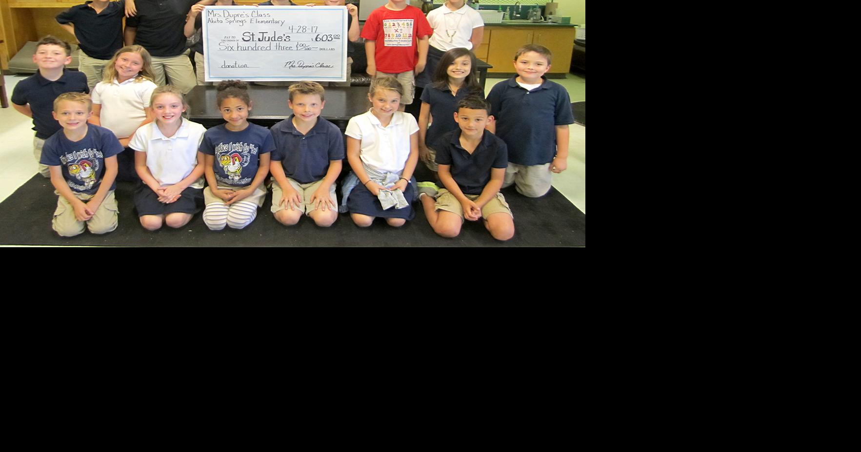 Abita Springs Elementary School thirdgraders support St. Jude hospital