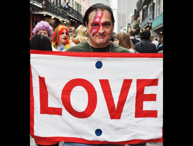 John Hebert, co-founder of the LOVE signs anti-violence street art campaign
