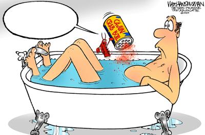What in the world is going on in Walt Handelsman's new Cartoon Caption Contest?! Send us your funniest punchlines and WIN!!