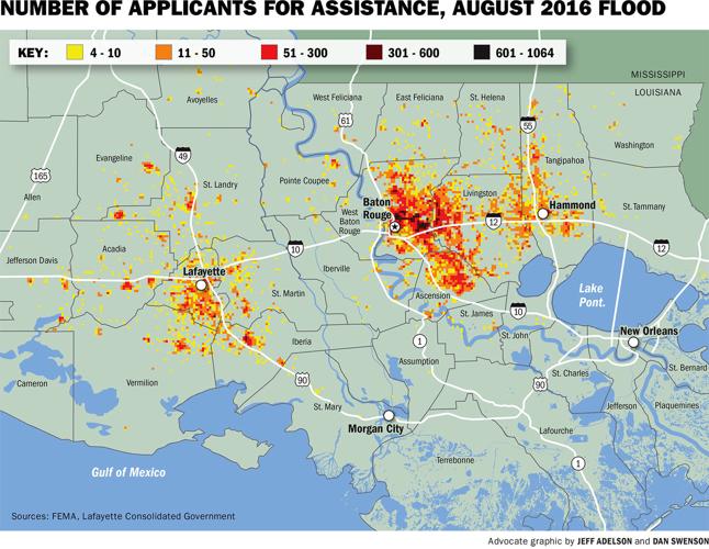Baton Rouge Flood Zone See Fema Claims, Money Distributed In Your Baton Rouge-Area Neighborhood  After August Flood | | Nola.com