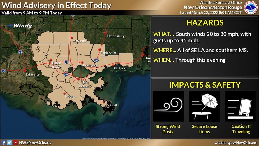 Tornado watch in effect until 7 p.m. Tuesday for southeast Louisiana ...