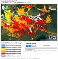 Here is the storm surge risk to south Louisiana from Hurricane Ida