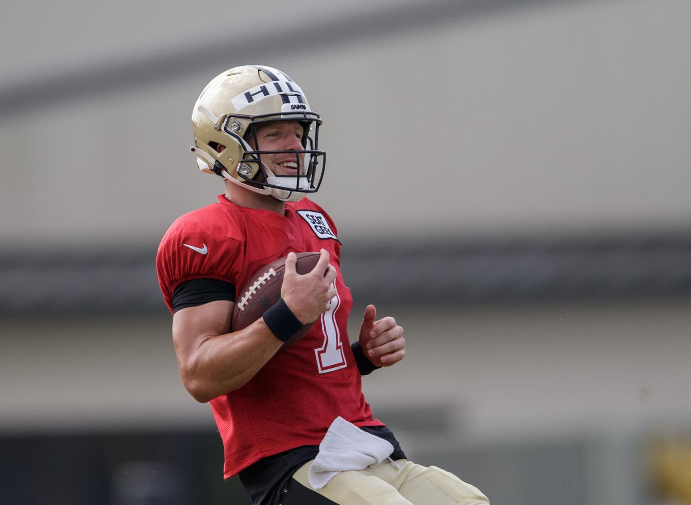 New Orleans Saints wide receiver Jalen McCleskey (17) catches a pass during  NFL football training camp in Metairie, Saturday, July 31, 2021. (AP  Photo/Derick Hingle Stock Photo - Alamy