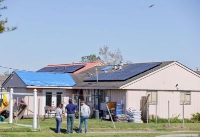 Home solar panels in Avondale after Hurricane Ida
