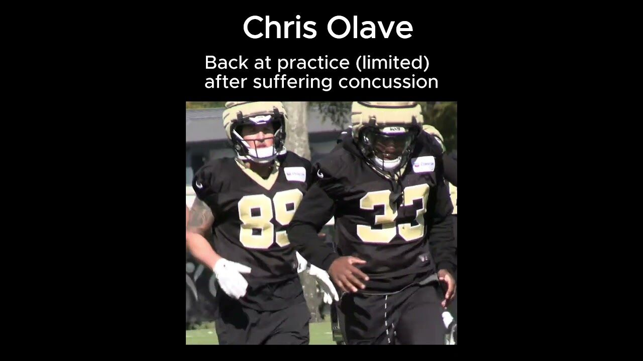 Chris Olave (concussion) Back At Practice For #Saints #nfl # ...