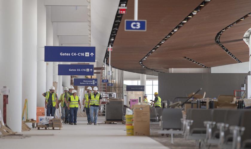 Work continues at New Orleans' new airport terminal as May opening nears