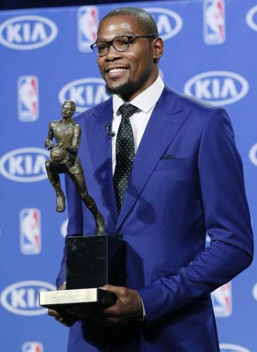 Kevin Durant of Oklahoma City Thunder wins MVP award for first