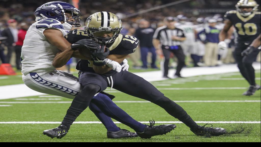 Saints WR Chris Olave suffers concussion against Seahawks - ESPN