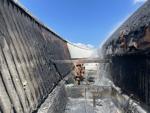 Firefighters on the Caesars Superdome