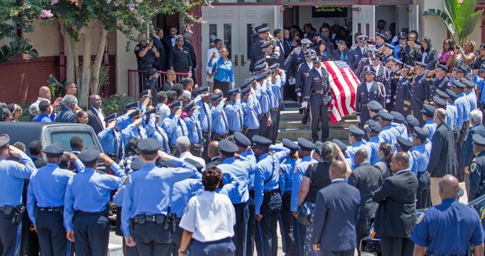 NOPD's Rodney Thomas funeral procession awash in blue | Crime/Police