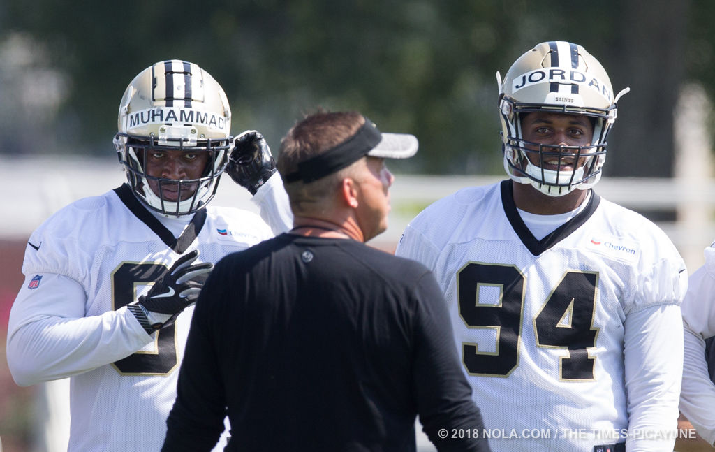 New Orleans Saints defensive end Cameron Jordan (94) warms up before an NFL  football game in New Orleans, Sunday, Sept. 10, 2023. (AP Photo/Gerald  Herbert Stock Photo - Alamy