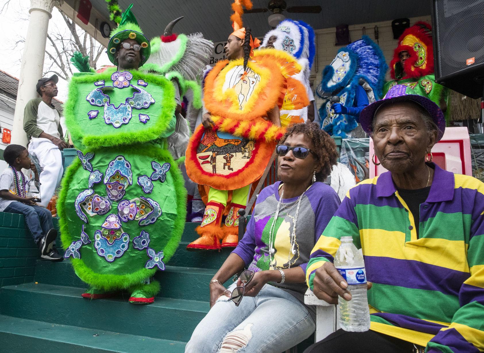 Photos New Orleans Mardi Gras Indians parade through Treme on Mardi