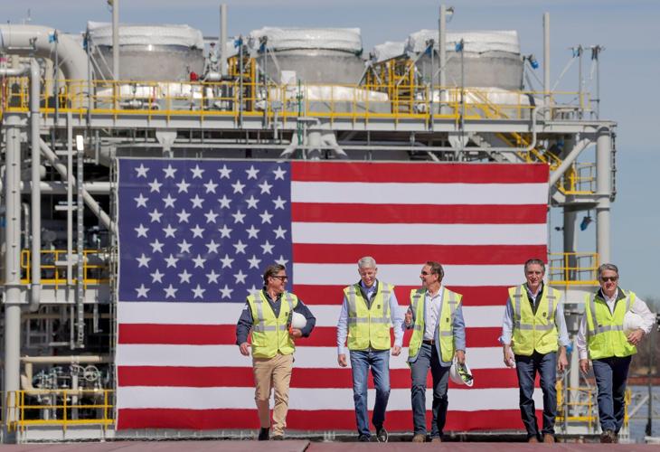 Vista aérea del paisaje industrial de Luisiana.