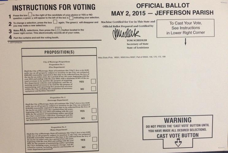 Westwego voters reject 120,000 sewerage property tax Local Politics