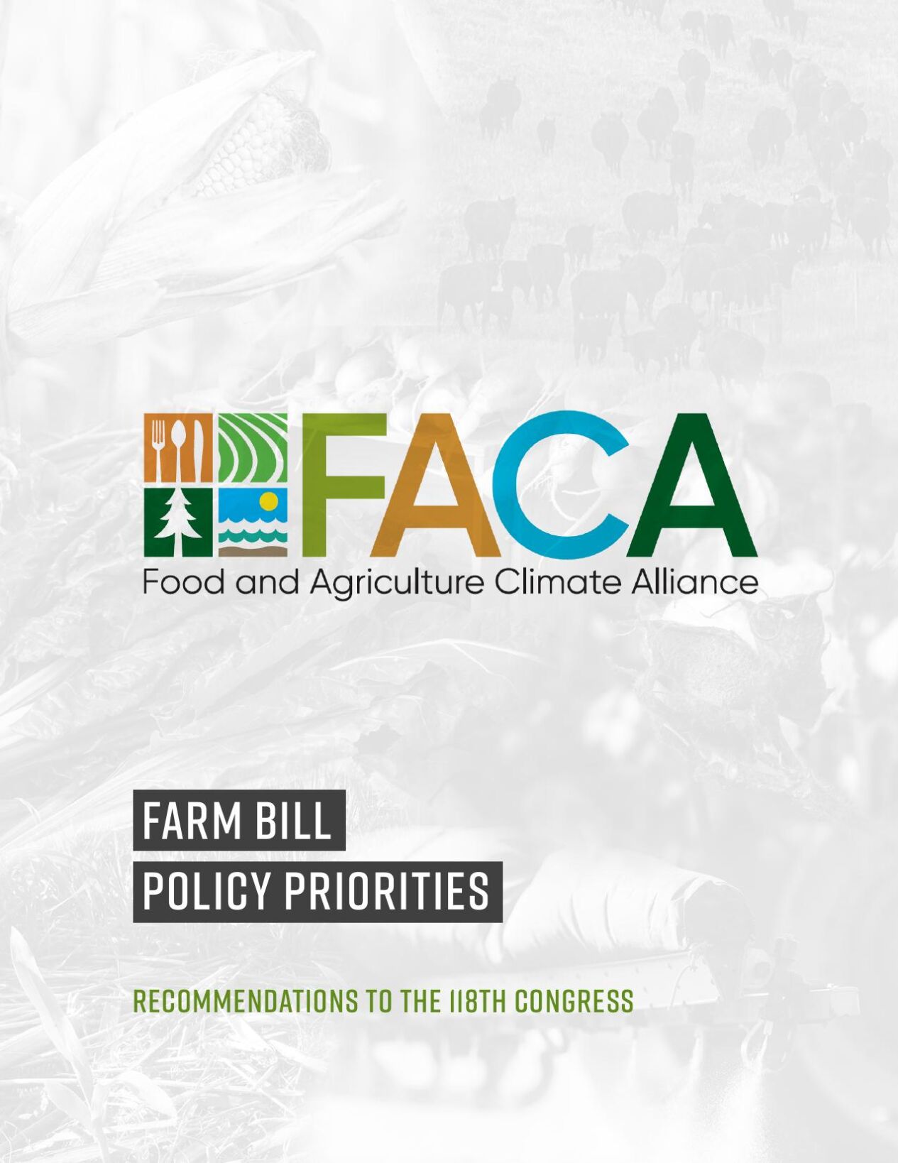 Farm Bill priorities for the Food and Agriculture Climate Alliance