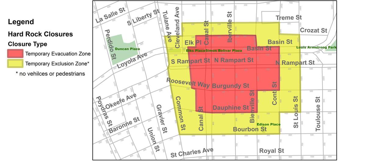 Hard Rock Hotel Evacuation Exclusion Zones Traffic