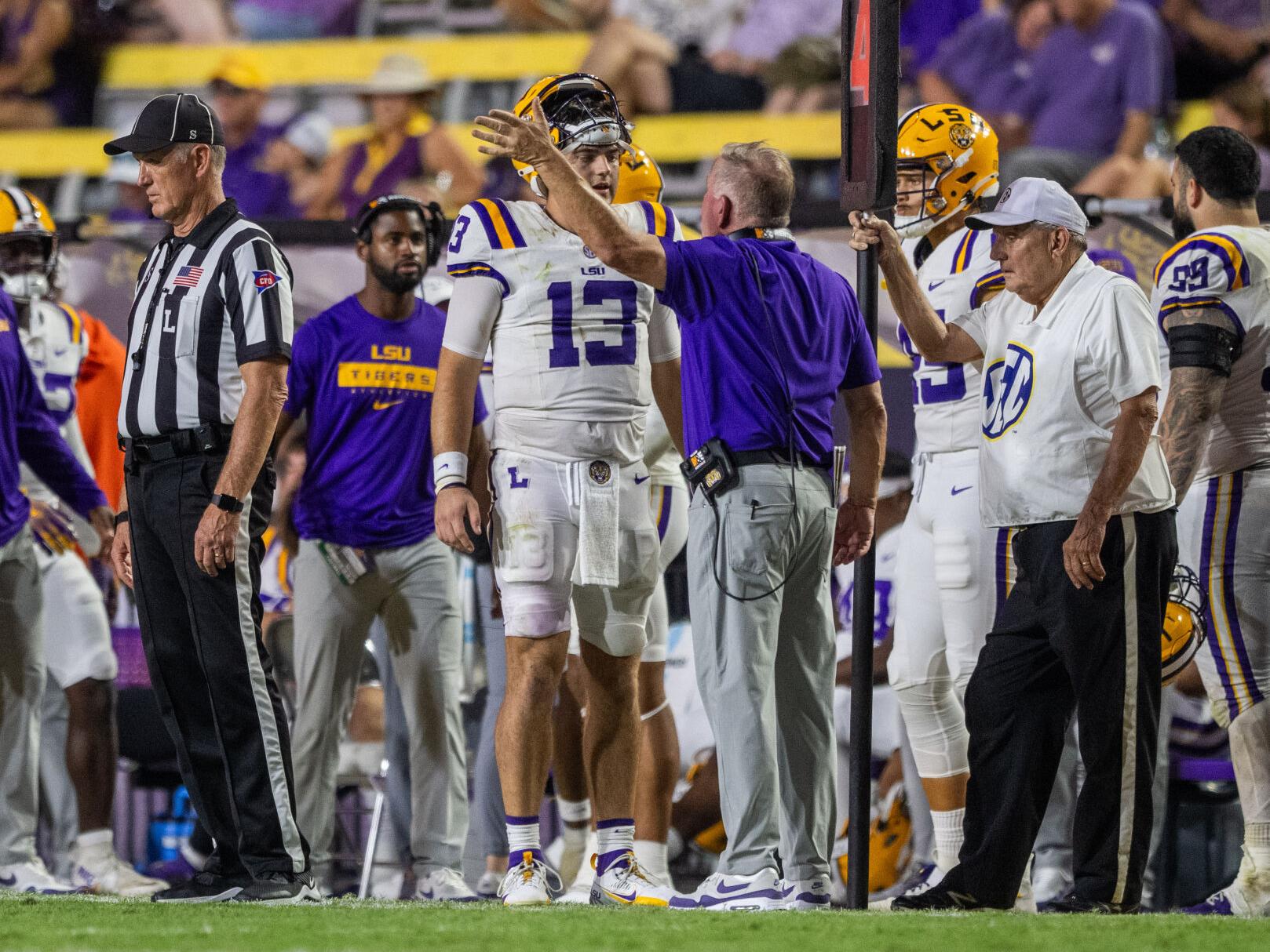 Garrett Nussmeier glad Brian Kelly yelled after interception | LSU | nola.com