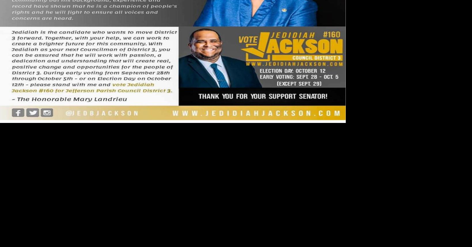 Jedidiah Jackson Landrieu mailer | | nola.com