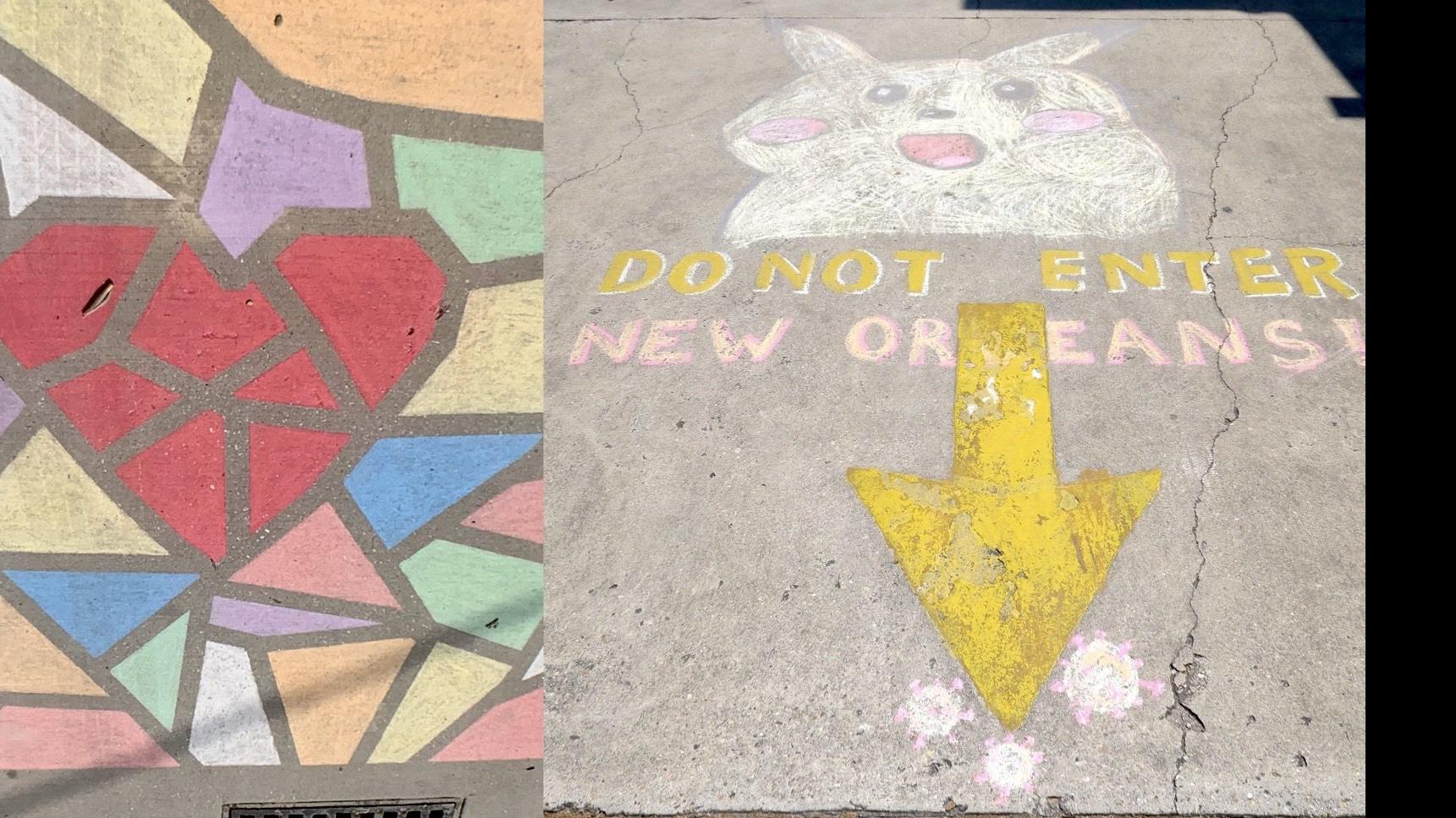 Chalk Drawings Capture The Coronavirus Mood For Cooped Up Kids And Social Commenters Coronavirus Nola Com