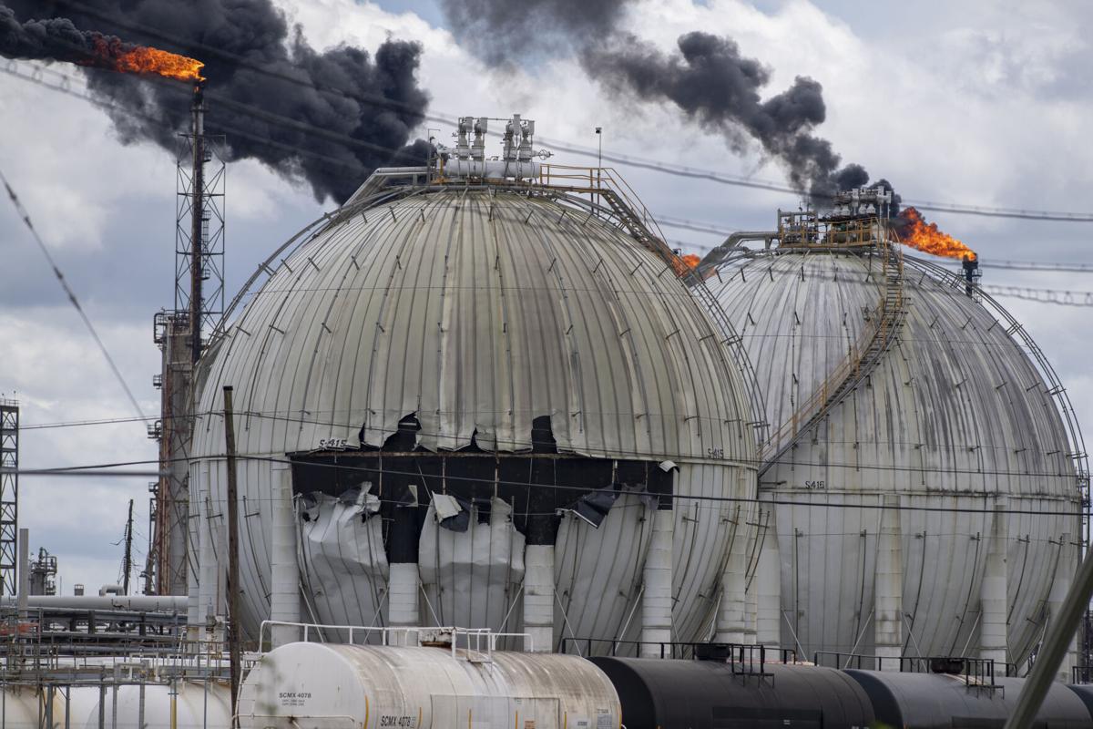 Flaring at Norco after Hurricane Ida