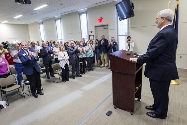 Preston praises holdover staff as he takes office as Tammany coroner