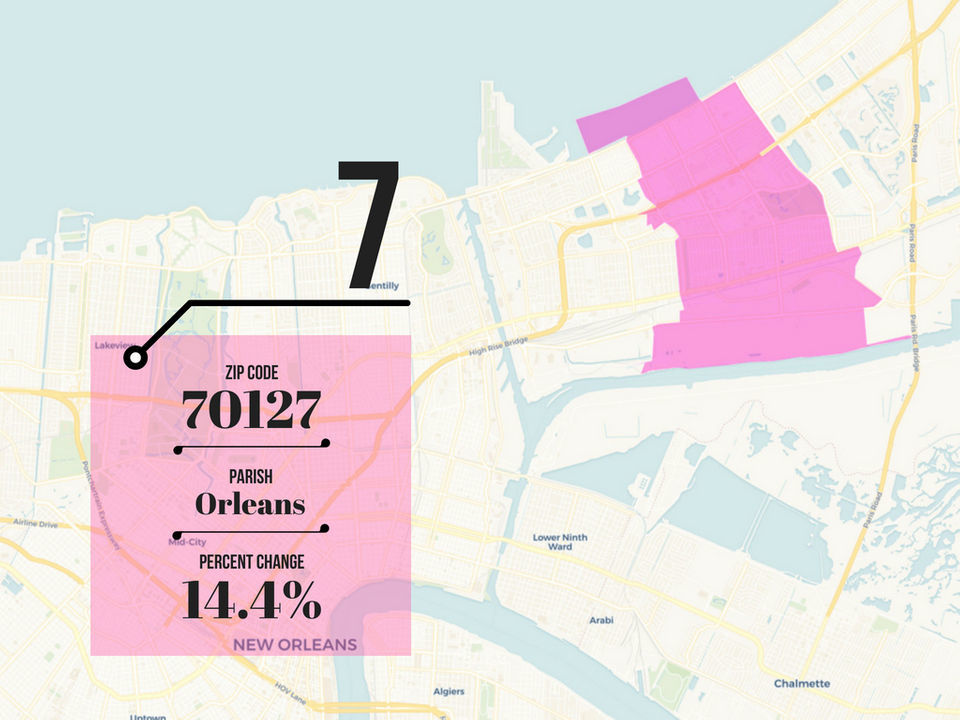 Zip Code Map New Orleans These Are The 16 Hottest New Orleans-Area Zip Codes For Home Prices Right  Now | Archive | Nola.com