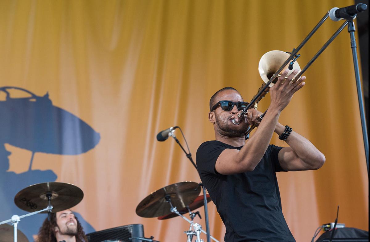 Trombone Shorty carries the torch of the closing slot of Jazz Fest