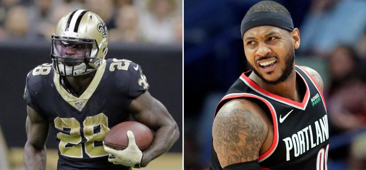 With Carmelo Anthony In Town Saints Rb Latavius Murray