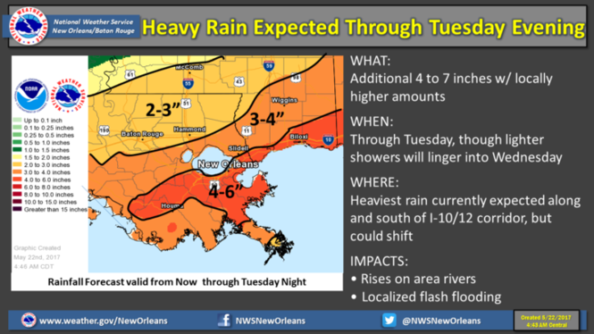 Flash flood watch issued for New Orleans metro area until Tuesday night ...