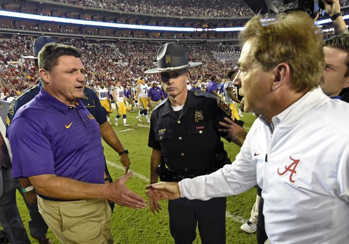 LSU's Ed Orgeron says Alabama's Nick Saban the greatest college coach in ' history of the game' | 