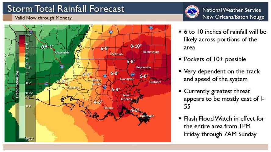 Possible tropical storm to make landfall in Louisiana on Saturday; see ...