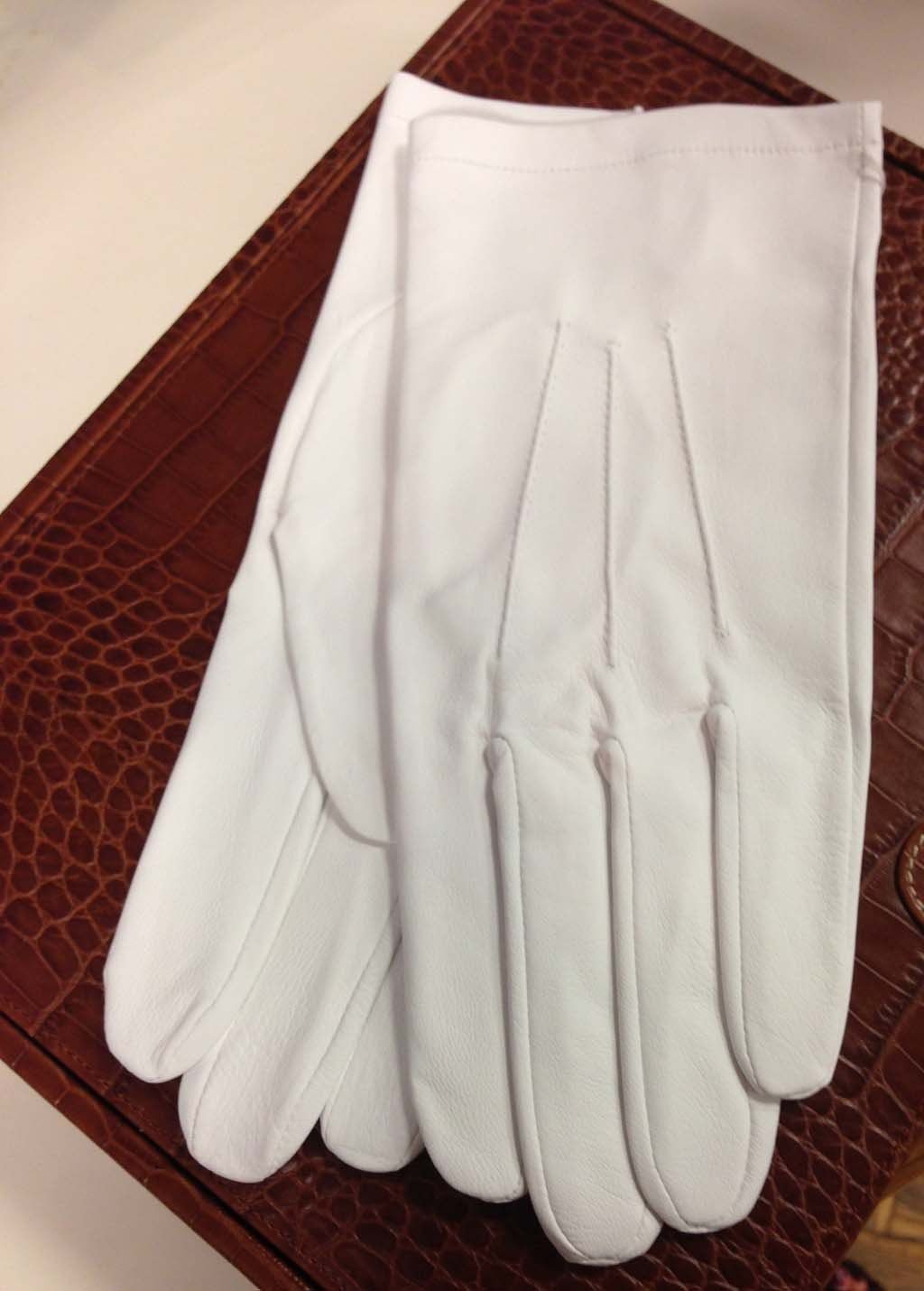 white cotton opera gloves