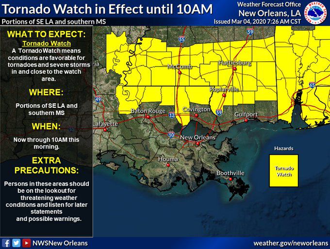 Severe Storms, Hail Possible Wednesday In New Orleans, Baton Rouge ...