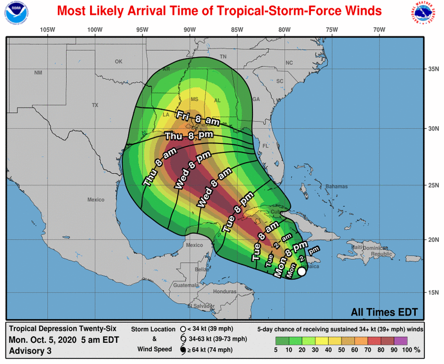 Tropical Storm Delta Forms Expected To Make Landfall In Louisiana See Track Hurricane Center