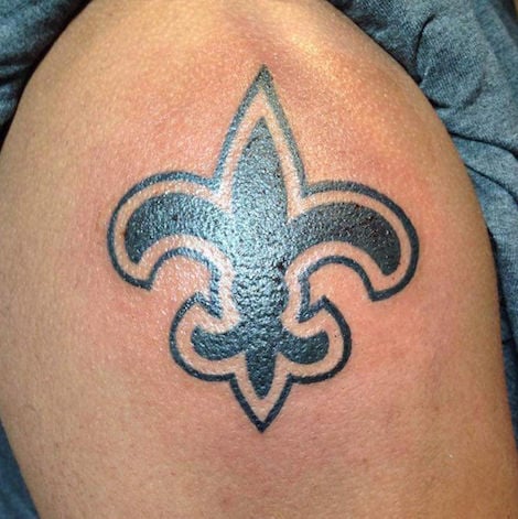 New Orleans Saints Tattoo Fleurdelis Irezumi Ambigram Fleur De Lis  Stencils symmetry symbol sir Saint png  PNGWing