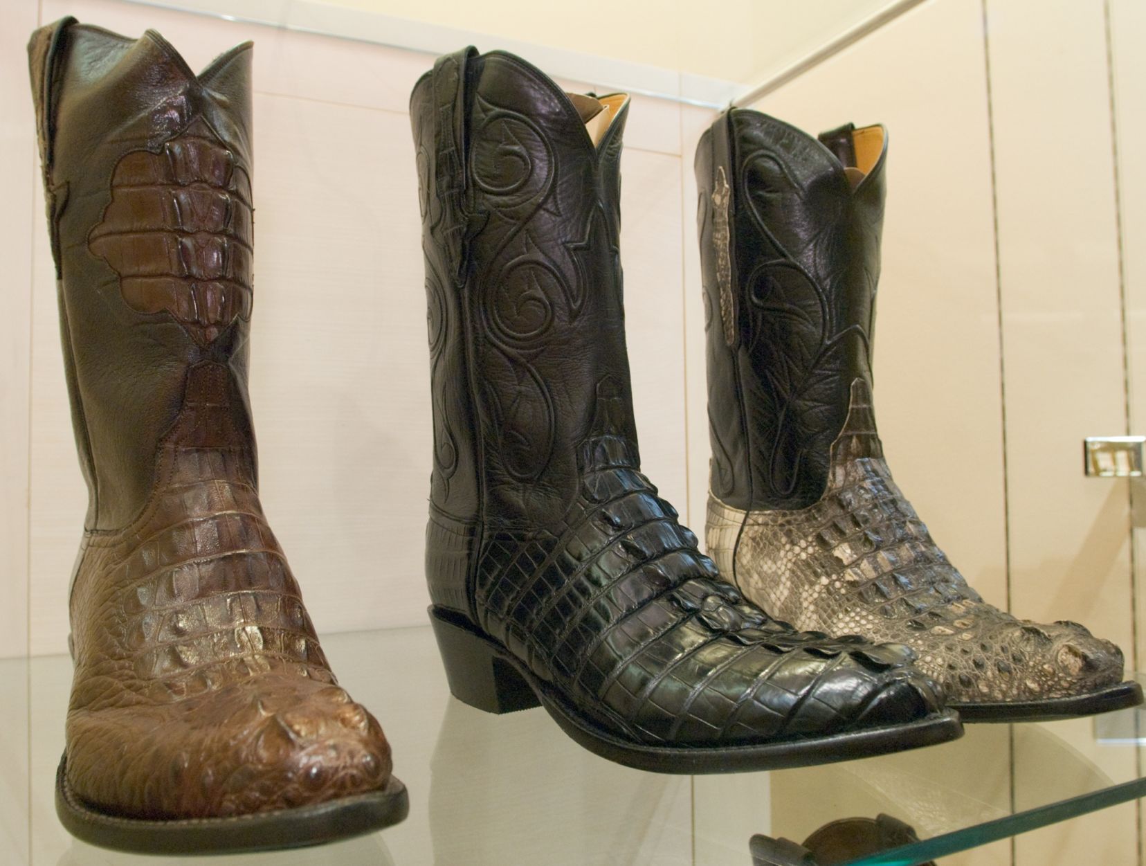 fake alligator boots