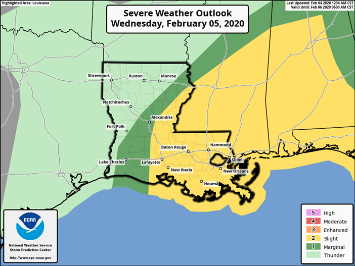 Thunderstorms, some possibly severe, expected in New Orleans Wednesday ...