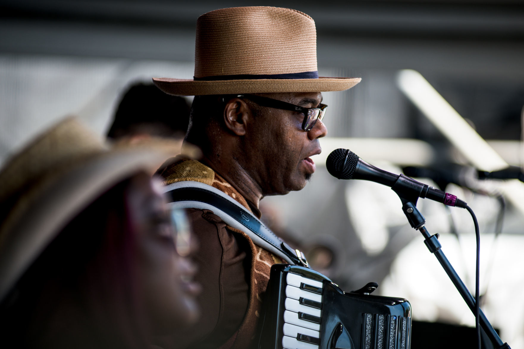 Bruce 'Sunpie' Barnes 'masking skeleton' for NOLA Mardi Gras