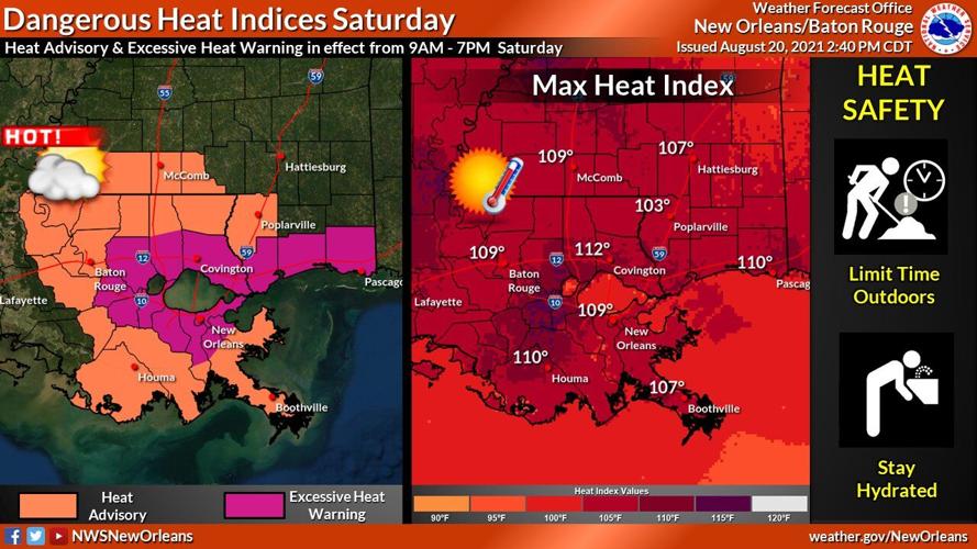 Dangerous weekend heat conditions expected across southeast Louisiana ...