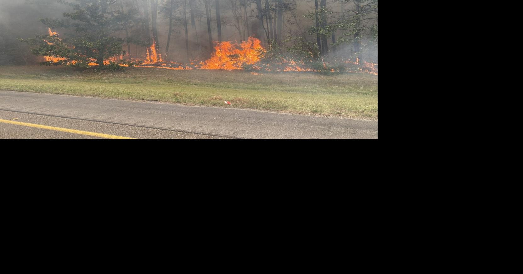 I-10 shut down at the Louisiana, Mississippi border due to large fire