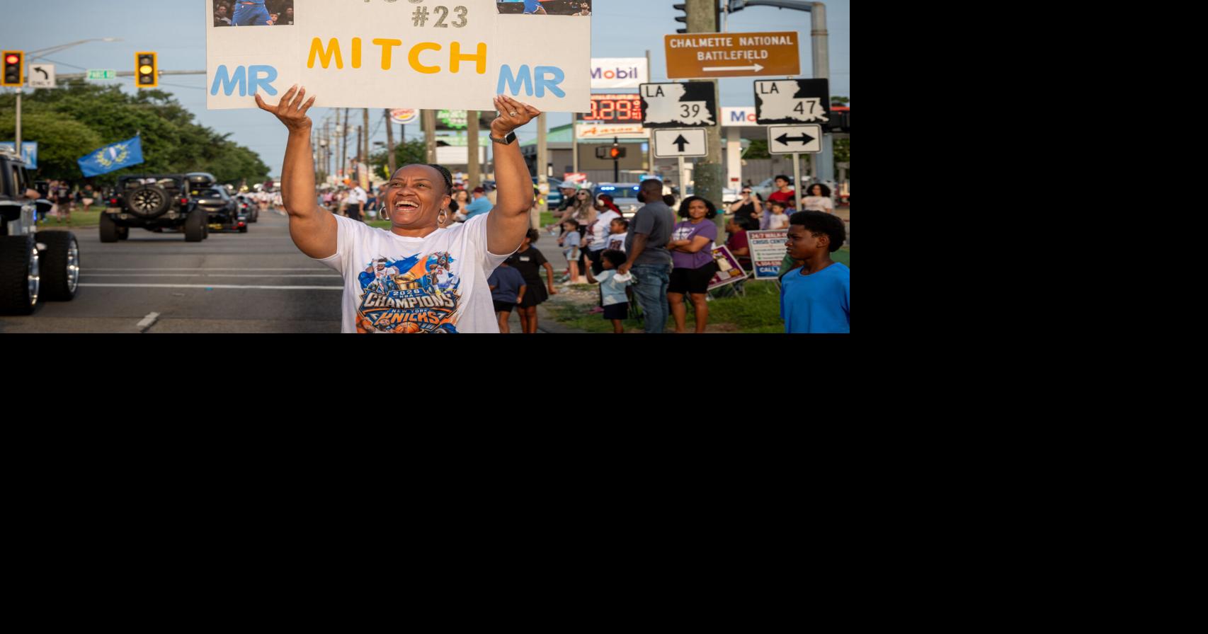 St. Bernard Parish celebrates their first-ever NBA Championship winner Mitchell Robinson