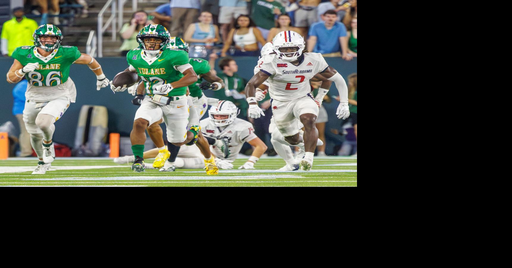 Tulane rallies past South Alabama behind record day from running back Jaylin Lucas