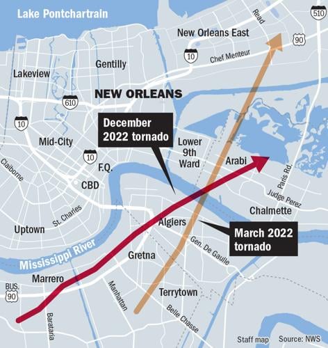 Map shows New Orleans-area tornado paths in 2022 | Weather | nola.com