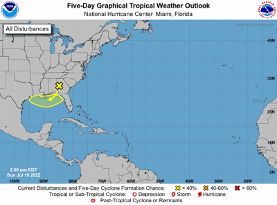 Tropics outlook July 10 1 p.m.