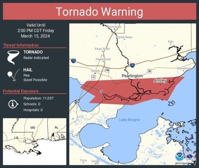 Tornado warning issued in Orleans Parish and St. Tammany | Weather ...