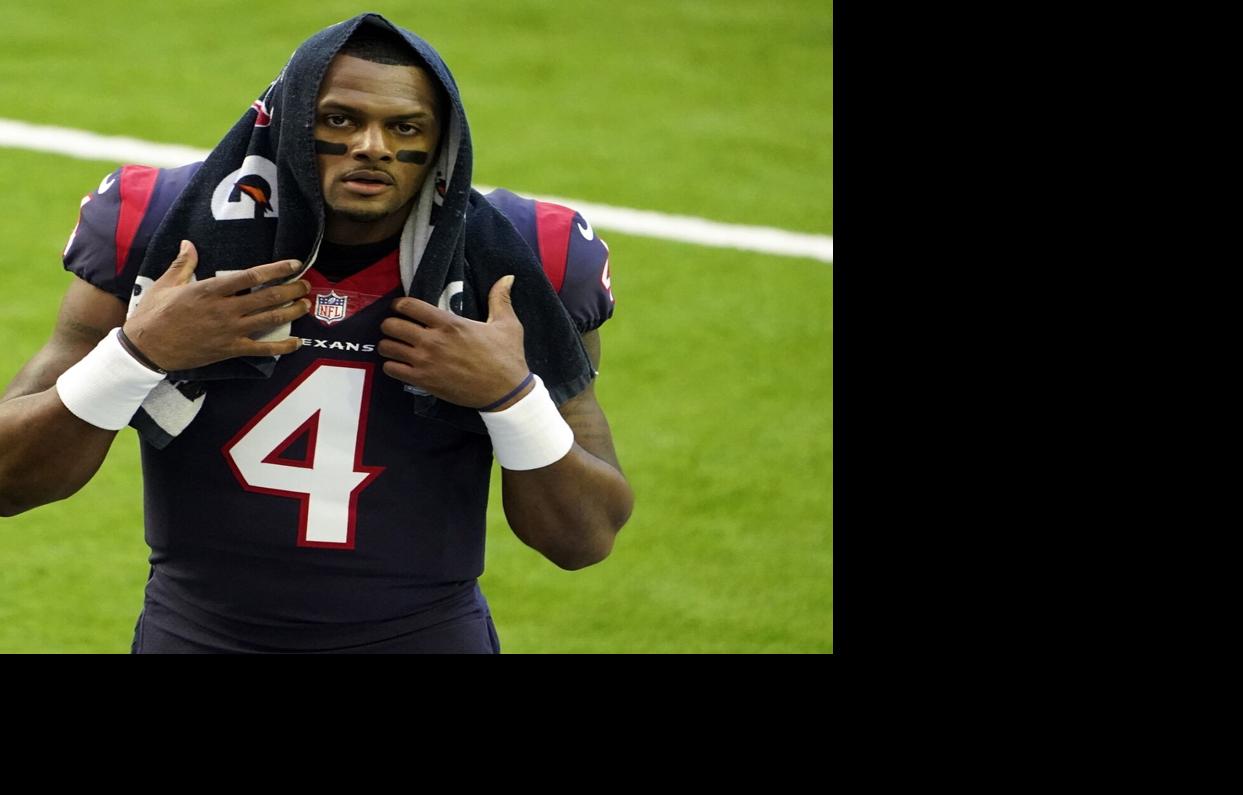 Deshaun Watson Forgets To Remove Falcons Jersey From Background